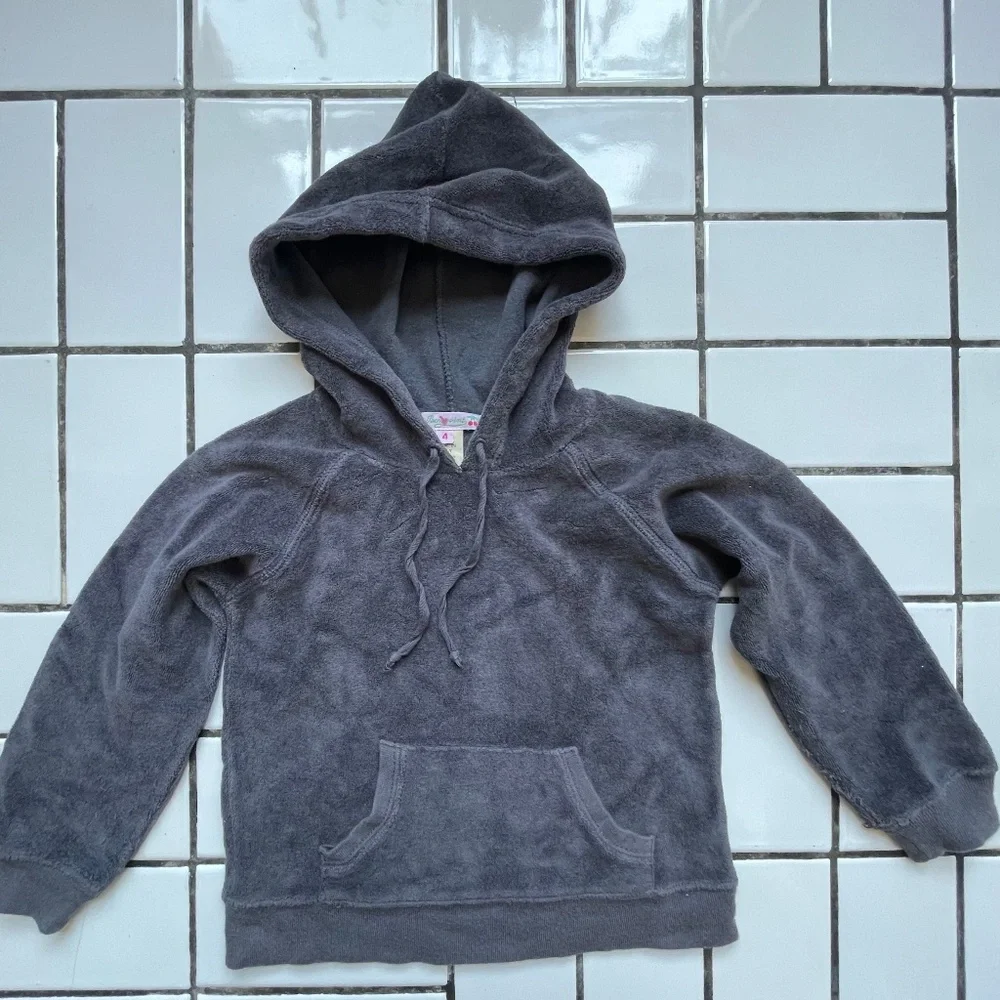 BONPOINT France Smoke Gray French Terry Hoodie + Pants + Tops Set Juicy 4 4T Lot